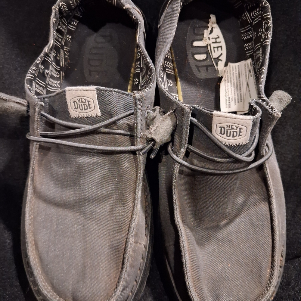 Hey Dude Women's Charcoal Canvas Sneakers